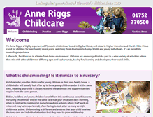 Tablet Screenshot of anneriggschildminding.co.uk